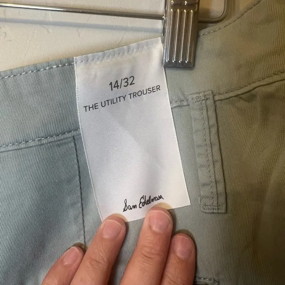 NWT Sam Edelman Women’s Utility Trouser Seafoam Size 14 / 32 - Picture 7 of 9